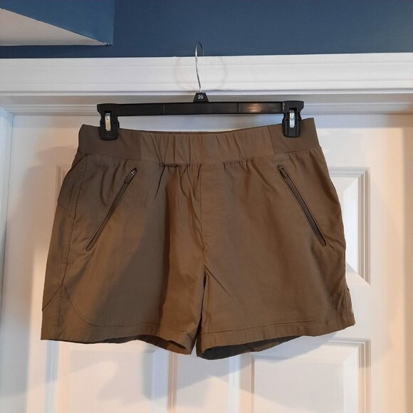 Eddie Bauer First Ascent‎ Shorts Womens 12 Green Pull On Hiking Stretch Nylon - Picture 1 of 13